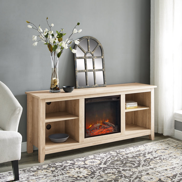 Three Posts Berenice TV Stand for TVs up to 65" with Fireplace Included